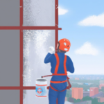 Abseil Painting Building